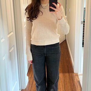 Everlane Mesh Soft Cotton Crew Praline S